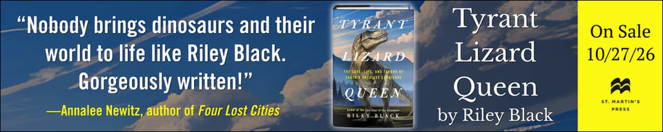 Banner image for Riley's upcoming book Tyrant Lizard Queen, out 10/27/26