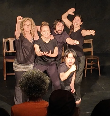 actors on stage perfoming playback theatre