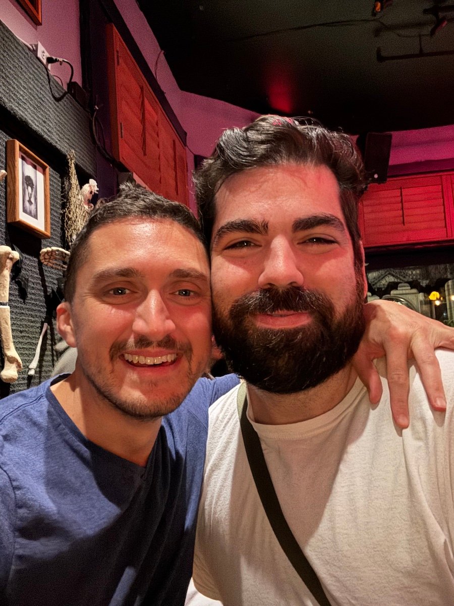 The author and another man.