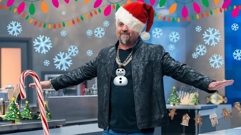 a man in a santa hat