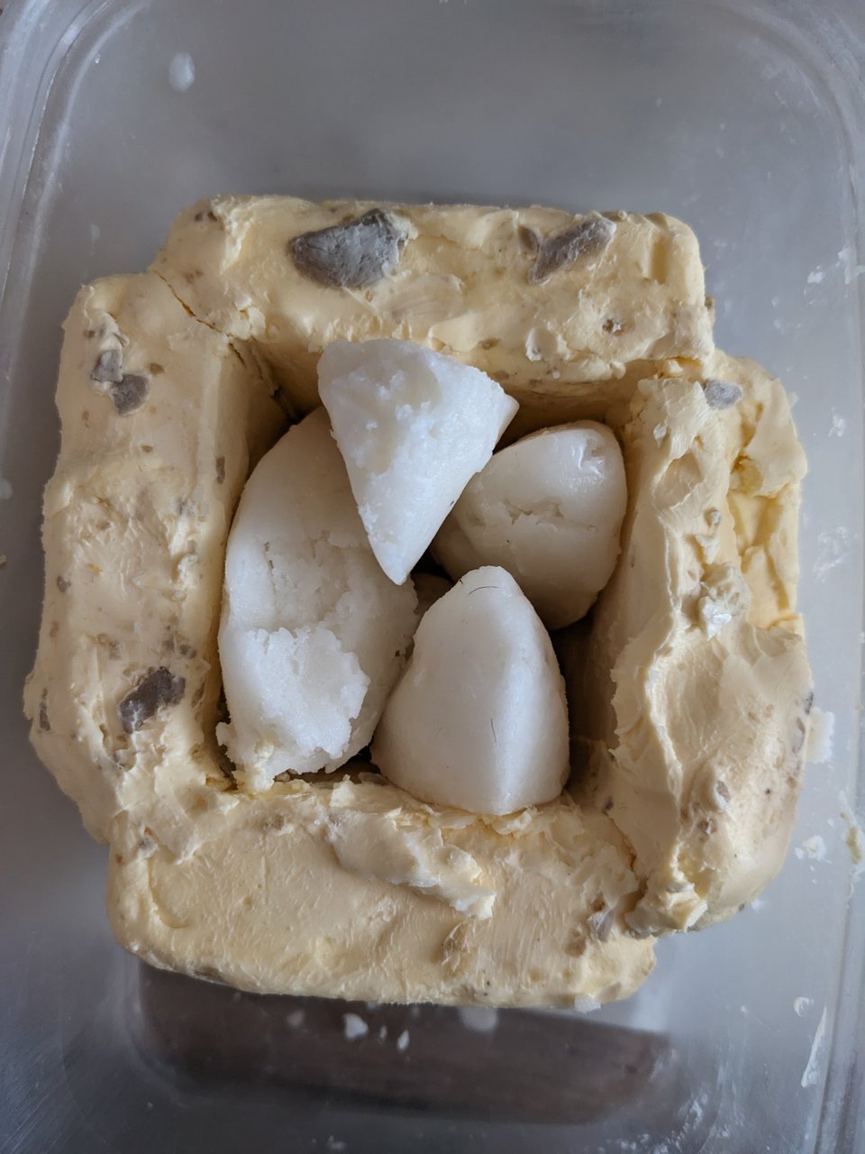 A mold from coconut oil and margarine