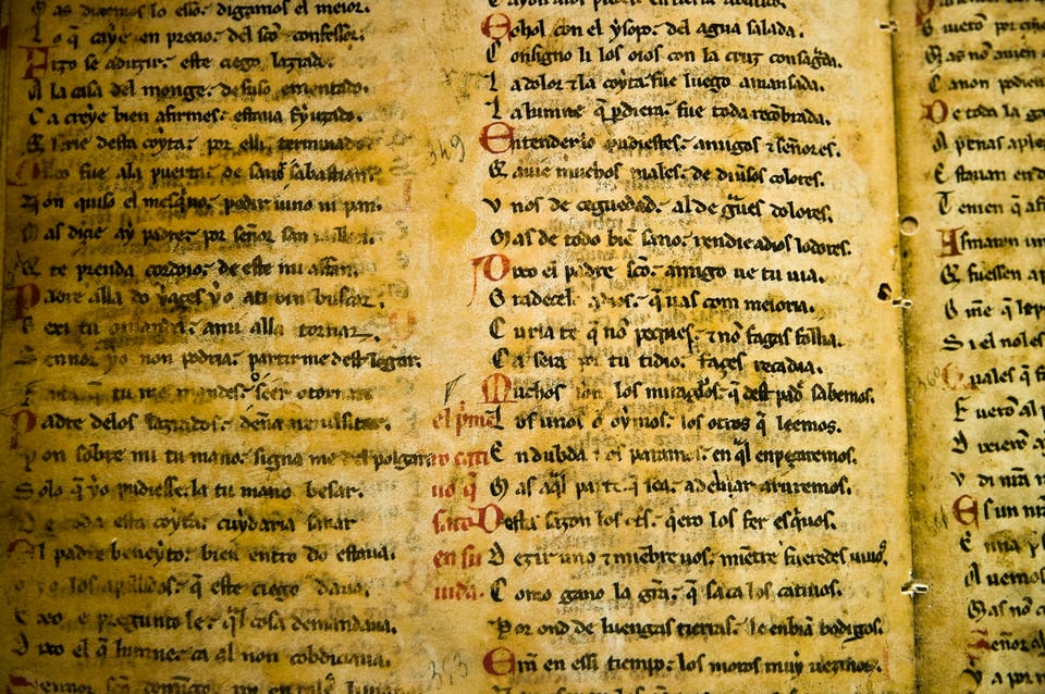 old book with words