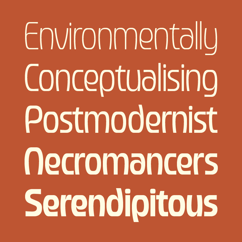 Forager, by Dingbat Co. Jacob Cummings Overlap Type. Made with Font Proofer.