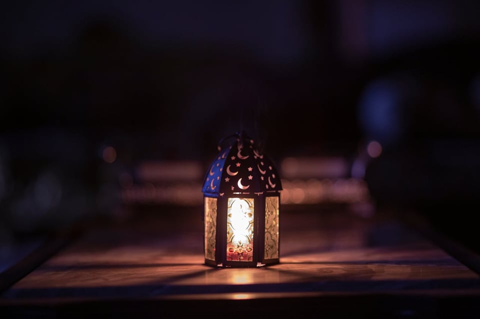 An image of a lantern. Lanterns are one of the key public symbols during Ramadan.