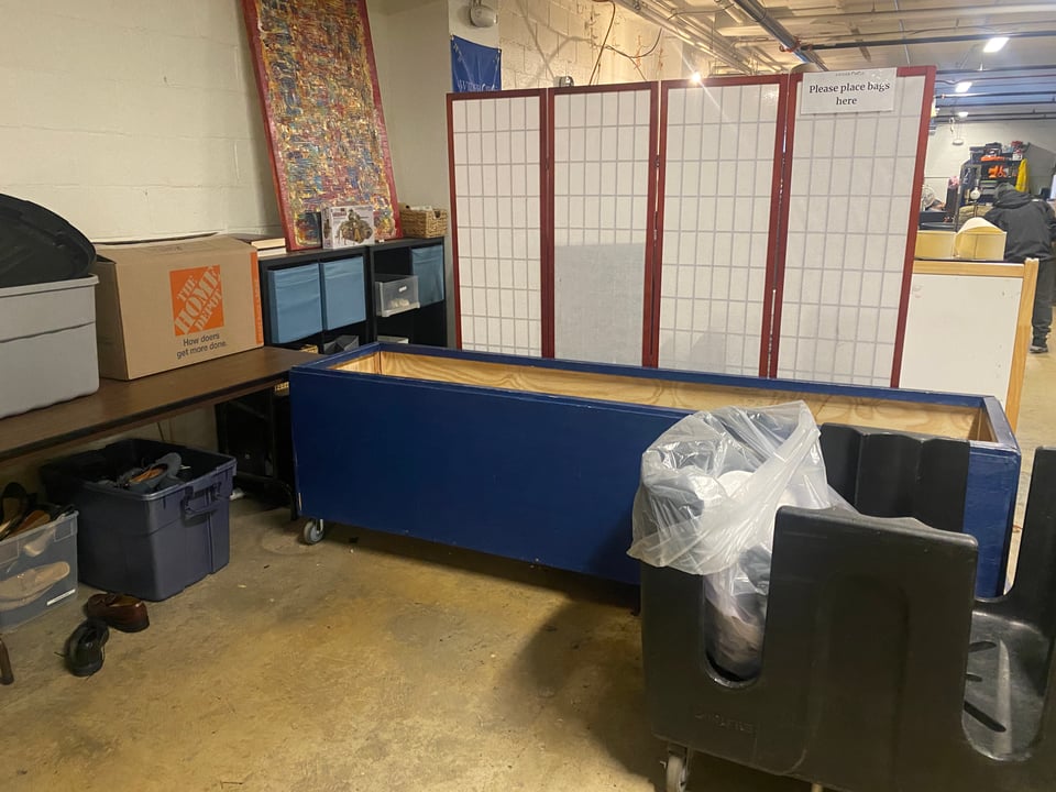 the same space, minus all the bags and boxes