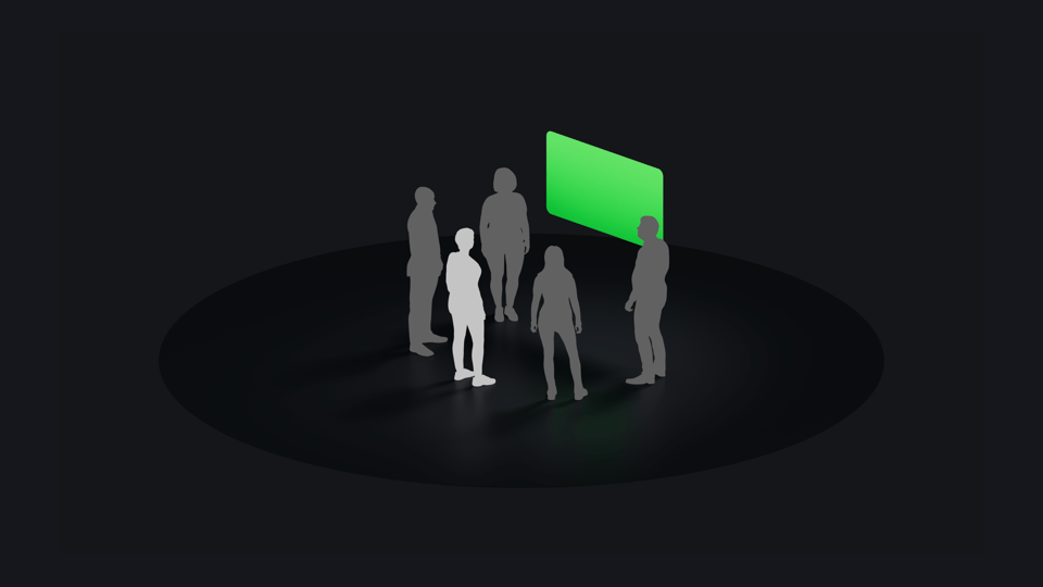 diagram of a group of users in a shared environment via Apple SharePlay