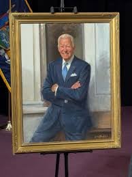 the new painting of Joe Biden at Syracuse University 