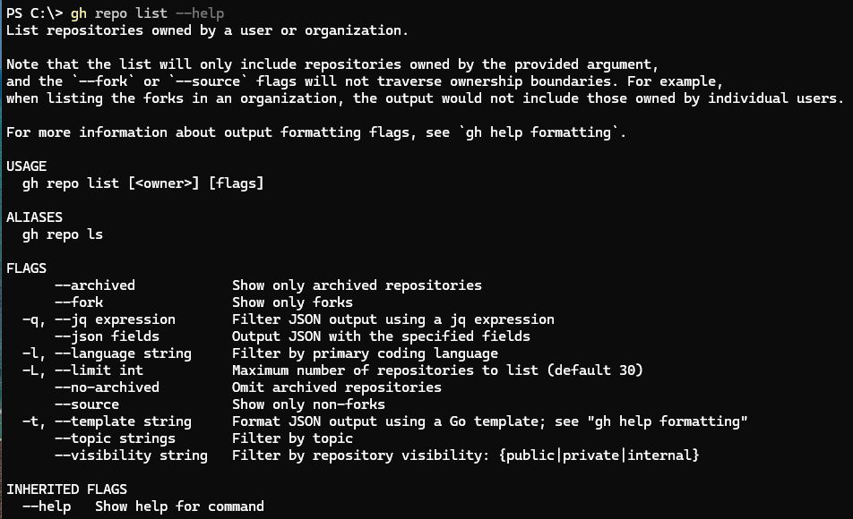 Repo List Help