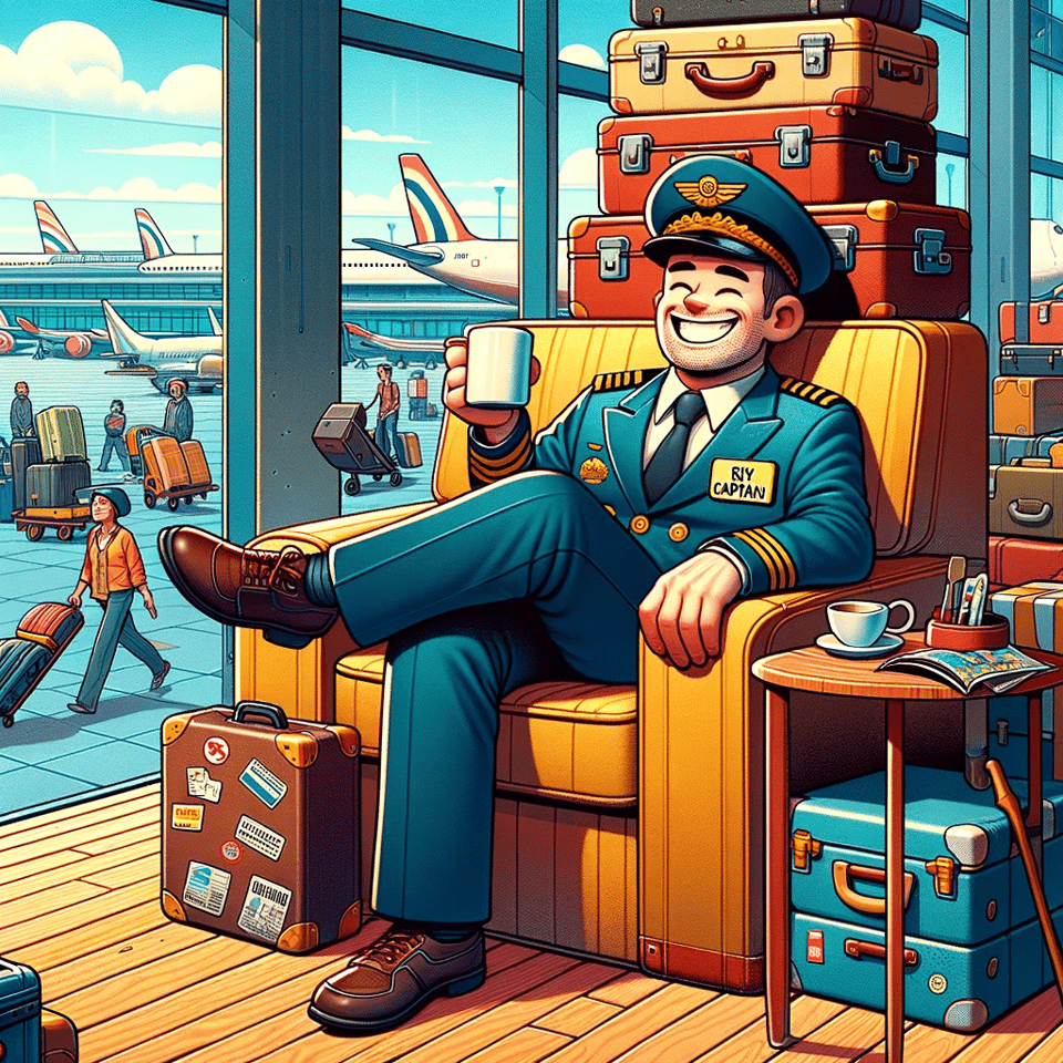 Pilot happy about living in an airport