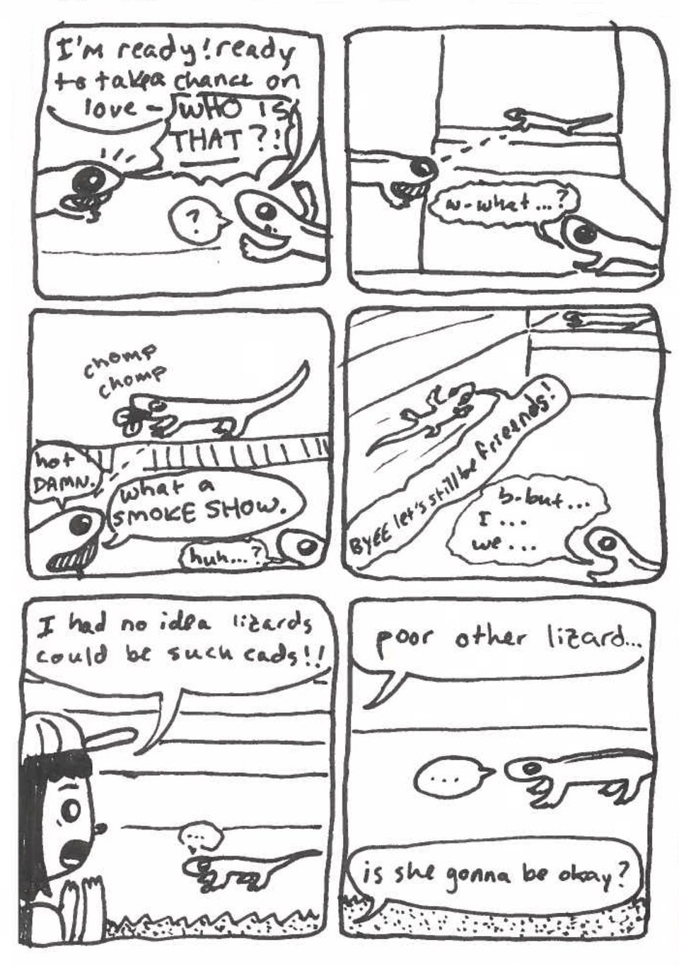 page 2 of the comic Love's Lizards Lost