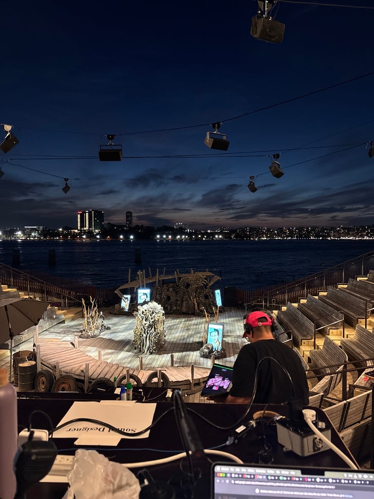 Dusk overlooking New Jersey across the water