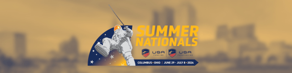 Logo for USA Fencing Summer Nationals 2024