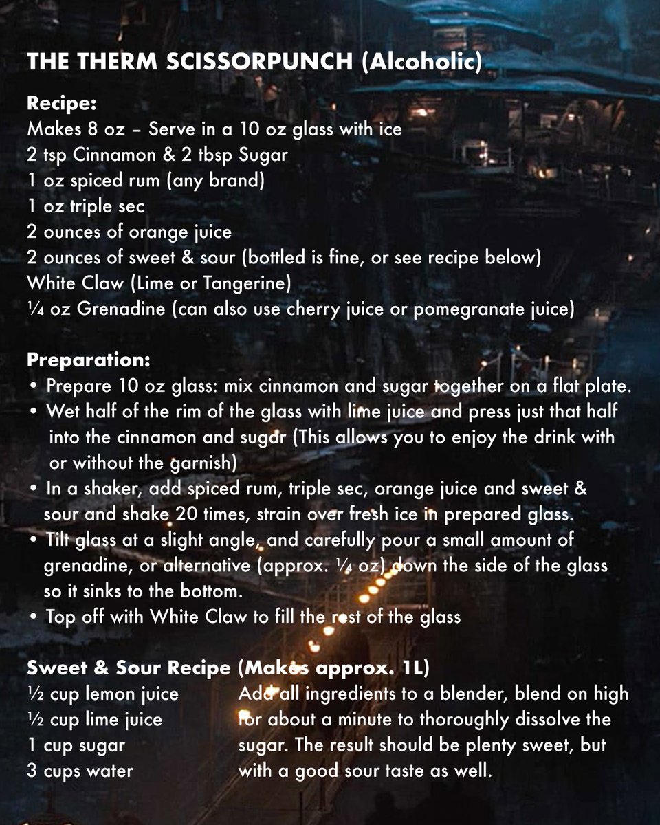 a recipe for the therm scissorpunch, alcoholic version - the recipe and preparation