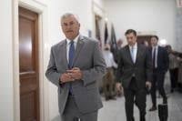 Representative James R. Comer, the Kentucky Republican who leads the Oversight Committee, at the Capitol in Washington on Monday for a deposition with former Attorney General Bill Barr