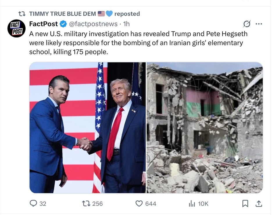 Trump and Hegseth killed girls