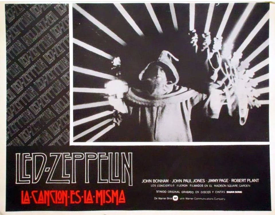 International lobby card for "The Song Remains the Same"