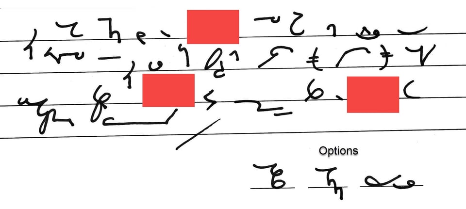 Teeline cloze deletion exercise