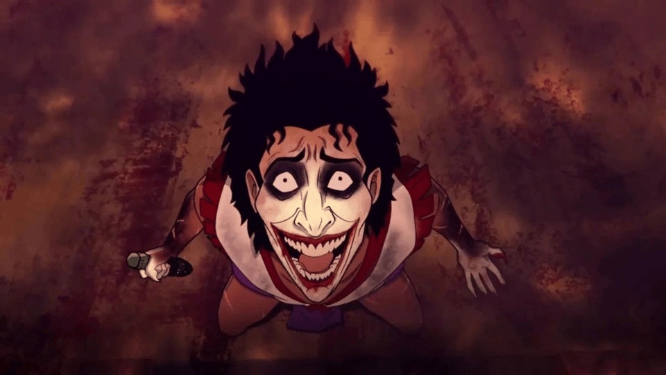 Yoka, an Aztec man with flyaway black hair, dressed in a white tunic of sorts with red fringes, grins in a mad rictus at the sky. He is covered in black ash on his arms and legs, and has now put the ashes of his family on his face, turning it a bright white, before using their blood to redden his lips. He looks, well, like the Joker. Which he is.