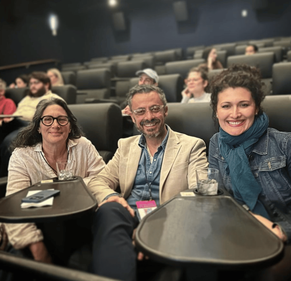 Pam, Rocco, and Amy at the movie theater in NYC