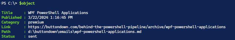 Metadata object