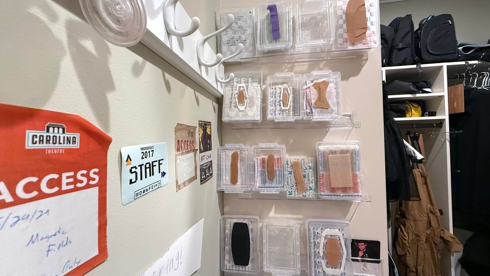 Band Aid Organization on Wall Racks