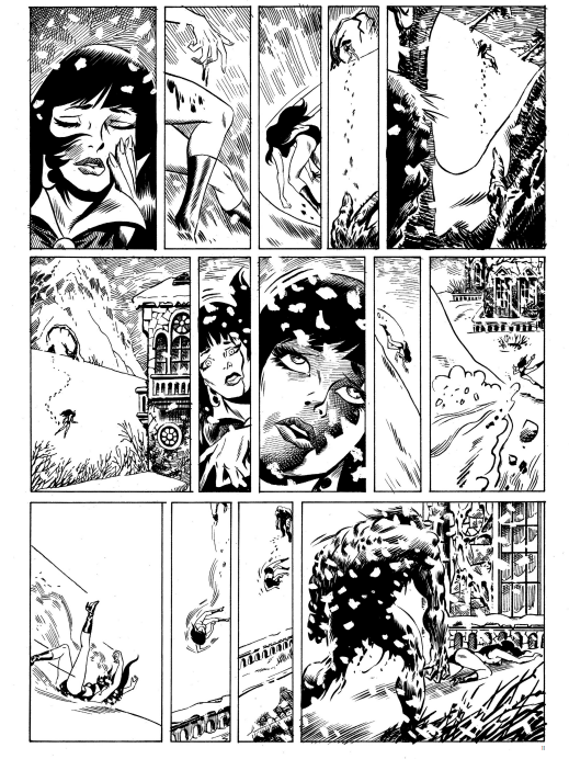 Vampirella. Black and white comics page