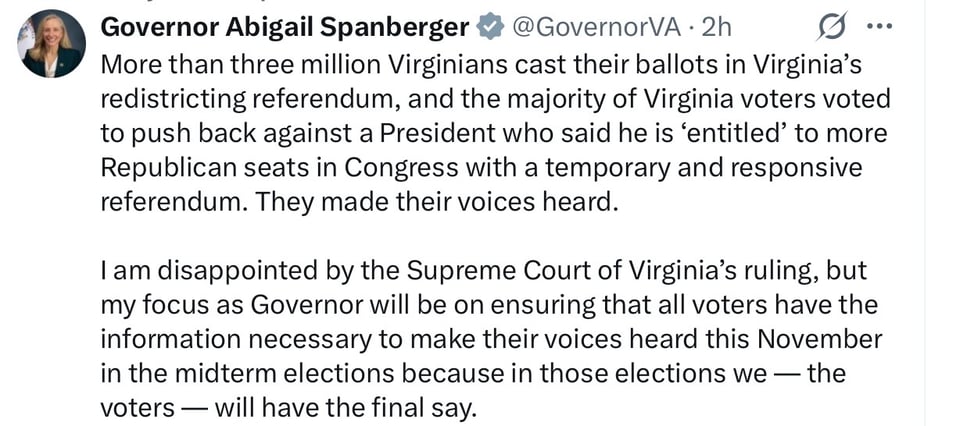 Spanberger speaks out.