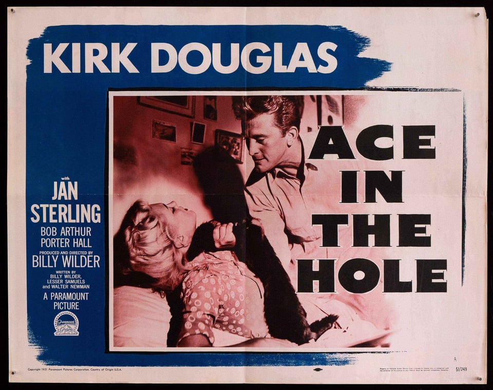 Lobby card for "Ace in the Hole."