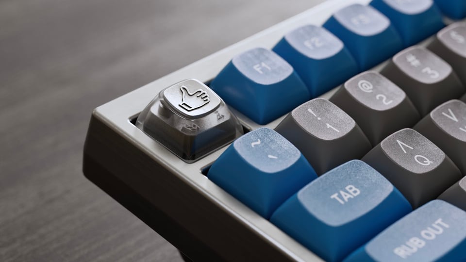 Space Cadet artisan on a keyboard