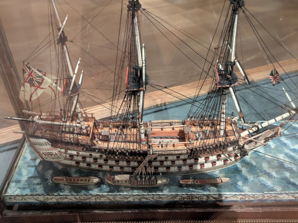 An early nineteenth-century model ship carved from bone