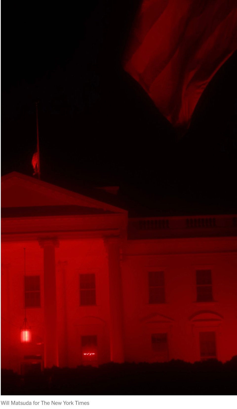 The White Ouse is still on fire.