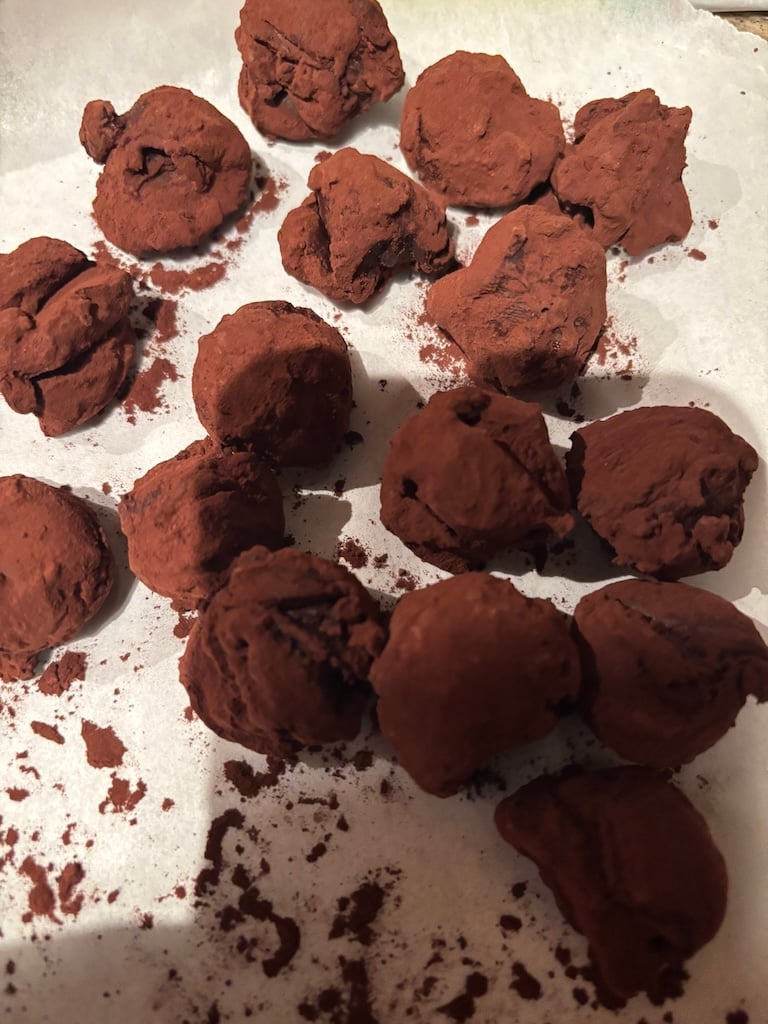 home made, rustic truffles