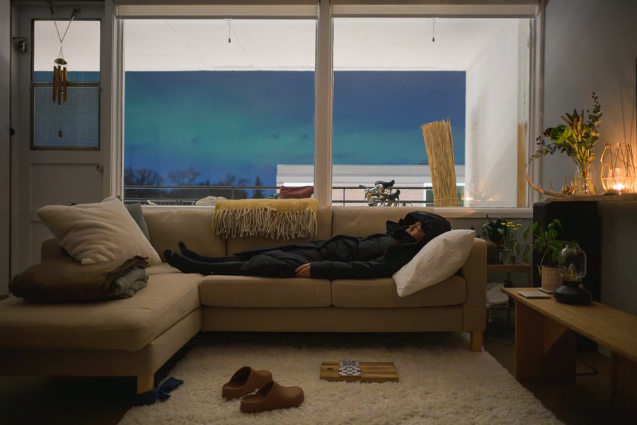 03 - Northern Lights Outside Living Room Window