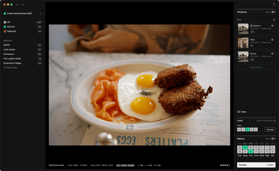 Showing the main window of the Aphera app