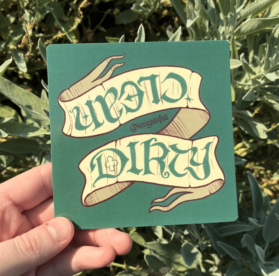 Photo of the dishwasher magnet, taken outside in sunlight.