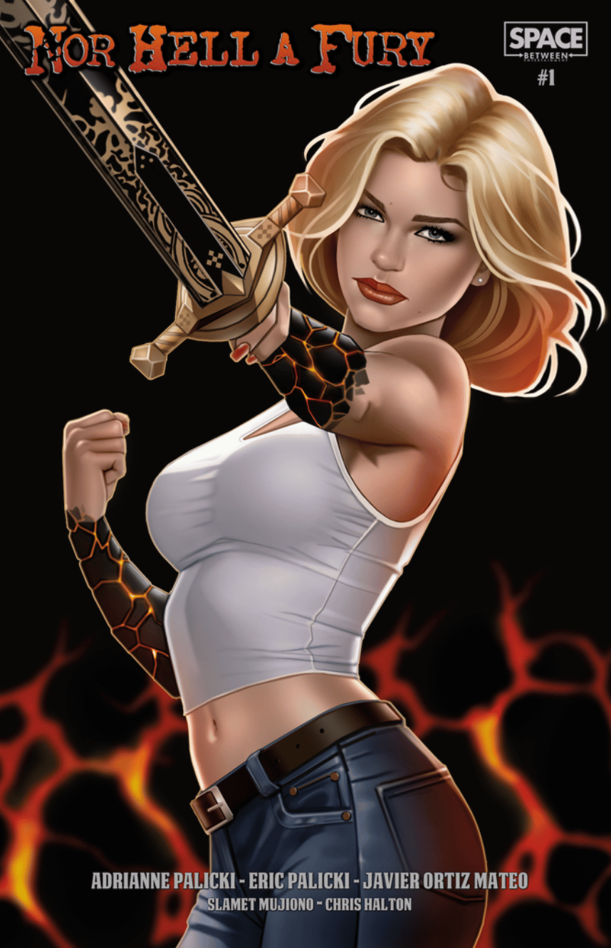 the cover for Nor Hell a Fury #1 by Adrianne and Eric Palicki, Javier Ortiz Mateo, Slamet Mujioni and Chris Halton