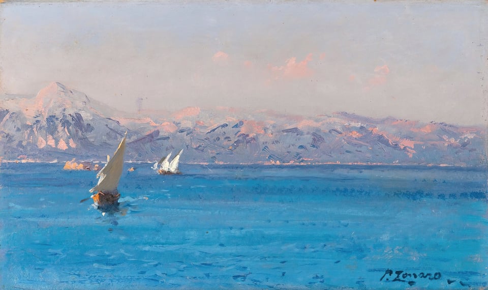 Two boats sailing on the deep blue sea