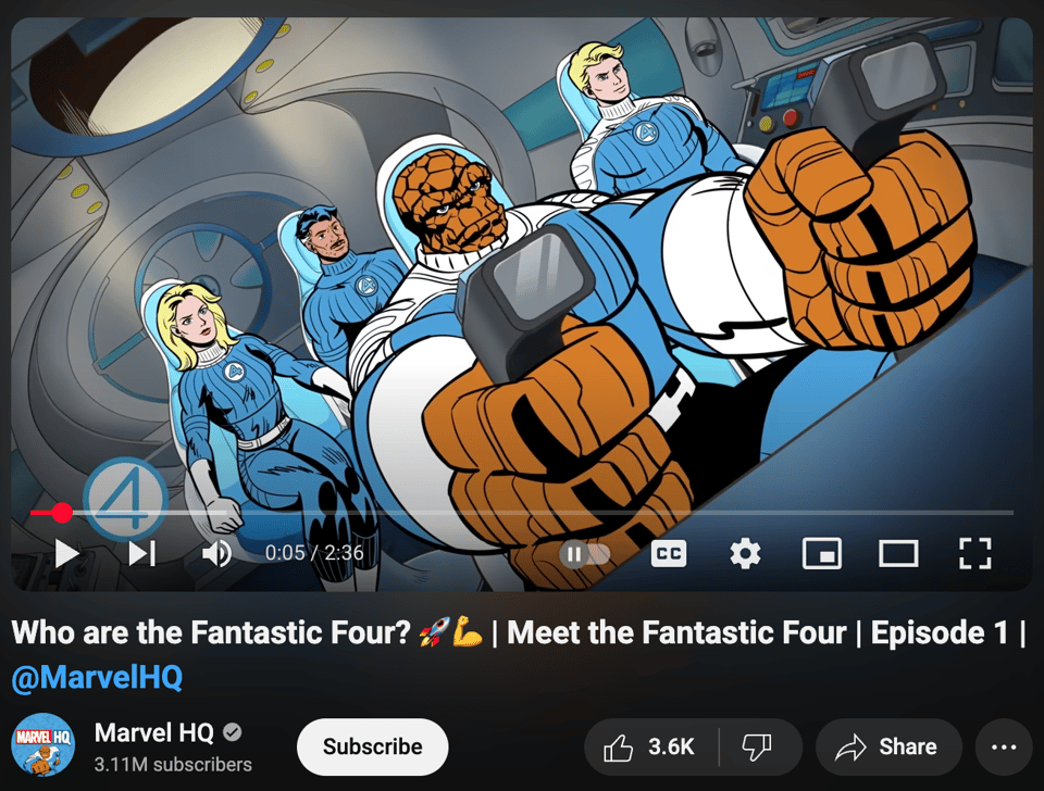Screenshot of Fantastic Four Marvel HQ series
