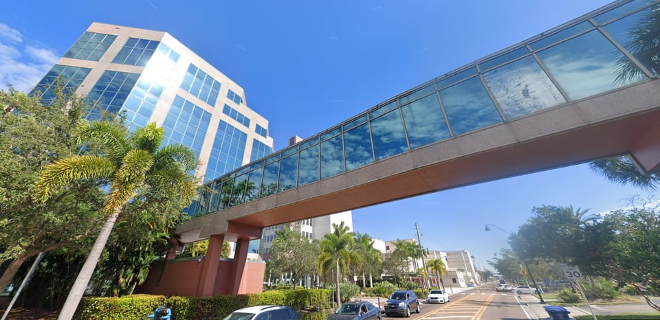 an american office building