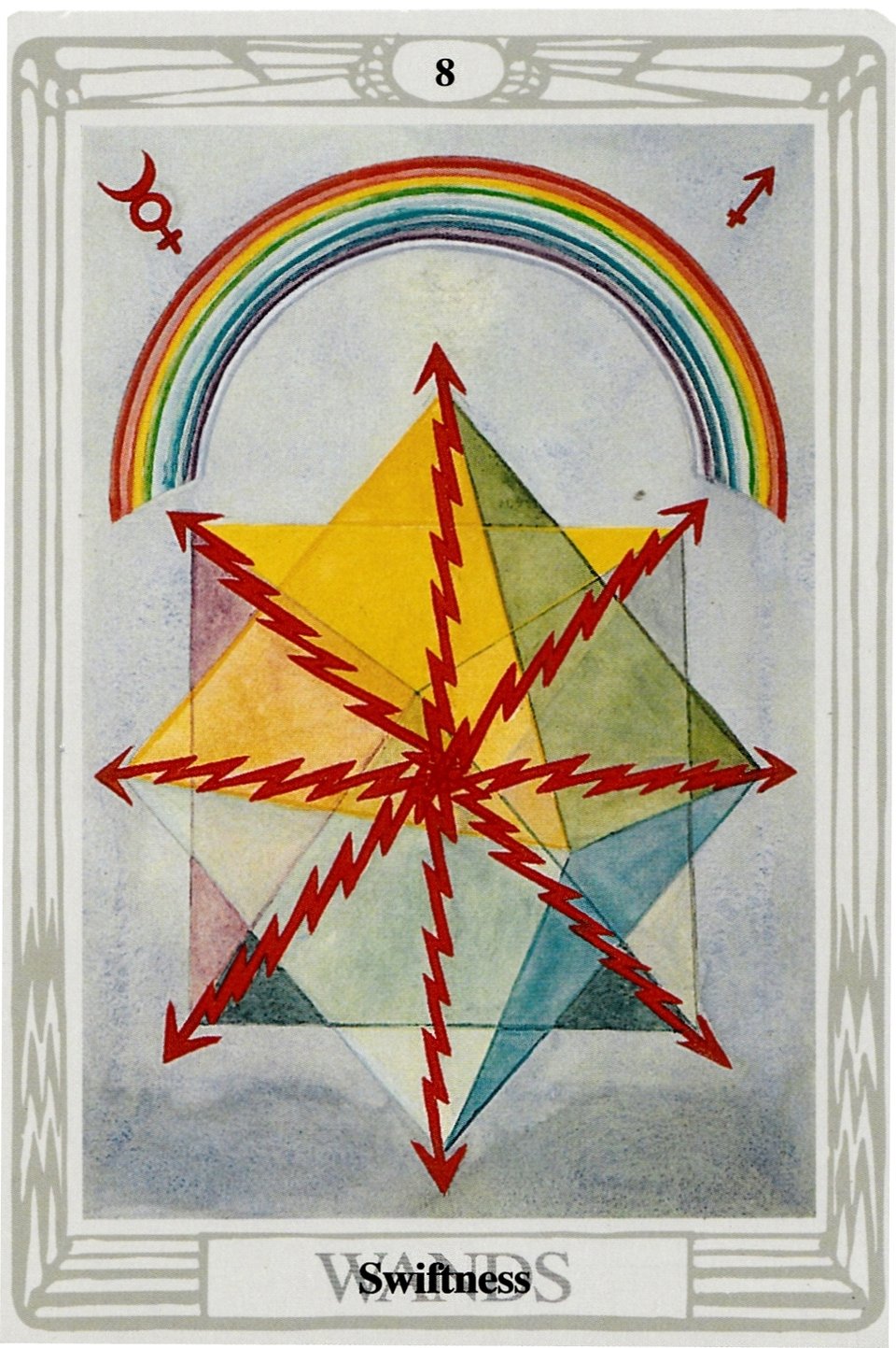The Eight of Cards from the Thoth deck.