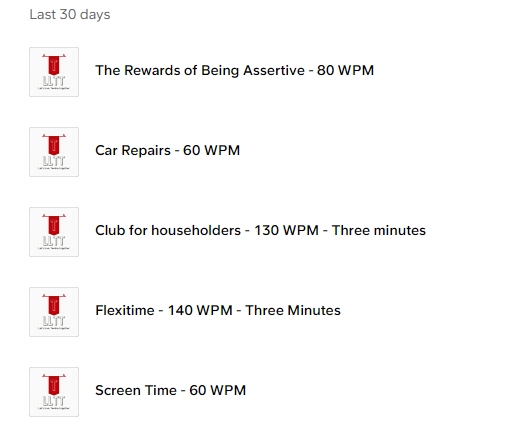 Top Five SoundCloud tracks over the past 30 days for Let's Love Teeline Together