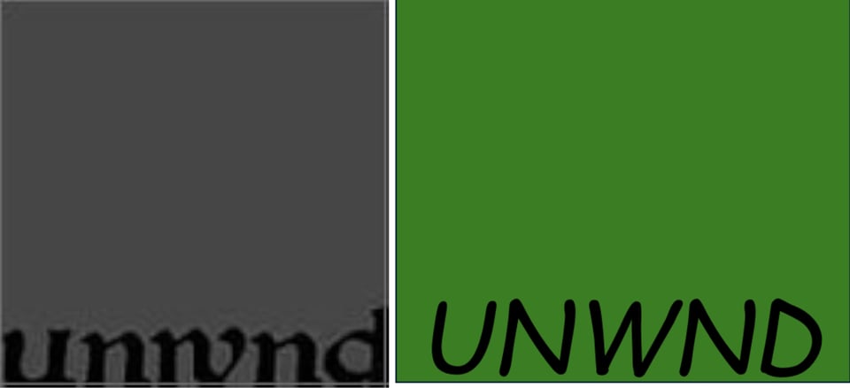 The image is completely dark grey. At the bottom, there appears to be the word "unwound" in a kind of Gothic, Old English kind of font/writing. Part of the word bleed out of the image on the left, right, and bottom.