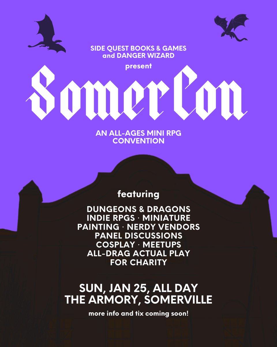 SomerCon applications due THIS WEDNESDAY!