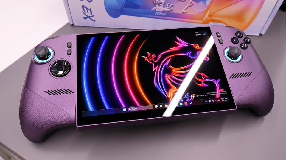 msi claw with lots of letters in its name