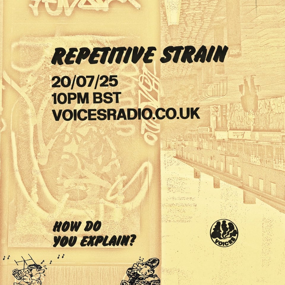 Promotional image for Repetitive Strain's July show