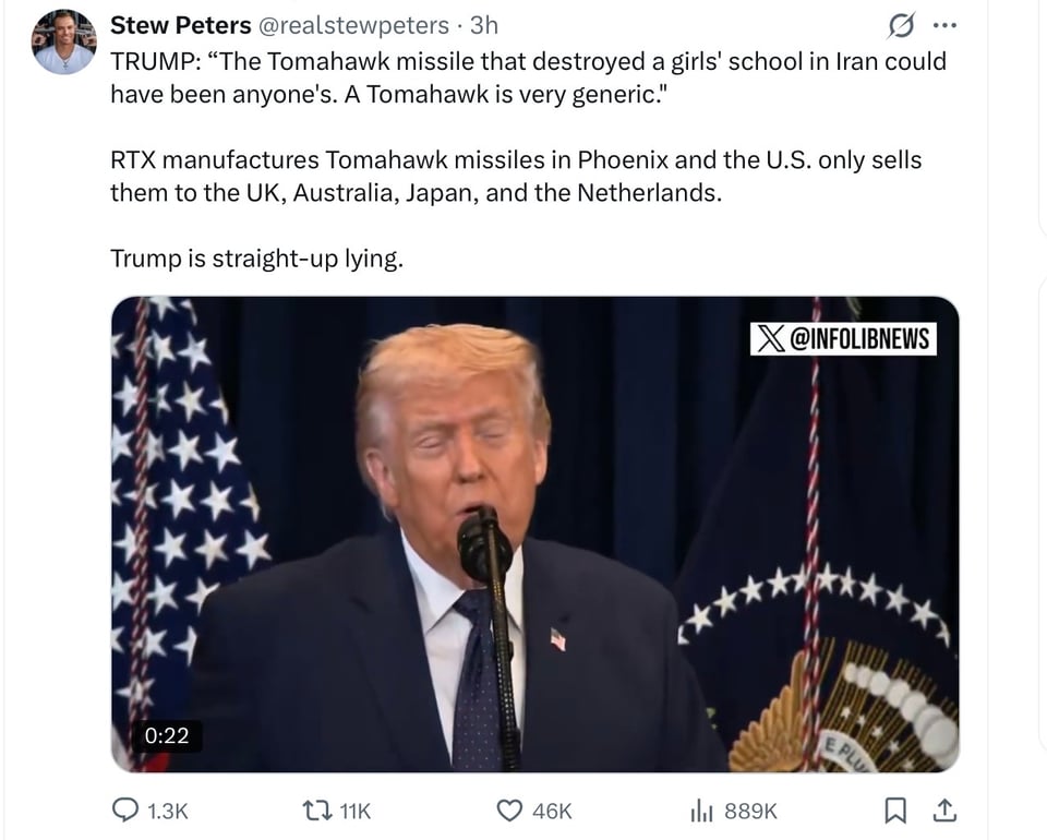 Trump claimed the USA didn’t do it. He lied.