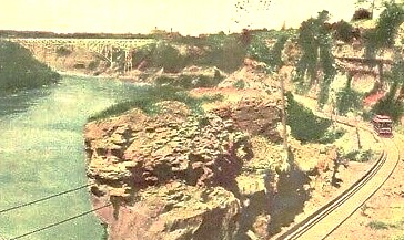 he Niagara Gorge, just downriver from the falls, as it was seen in 1911. It’s where teenaged Harry runs rum across the river to the States.