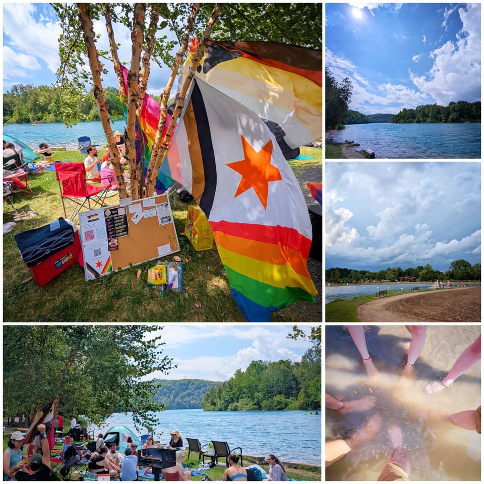 Photos from our Big Queer Beach Day at Green Lakes State Park