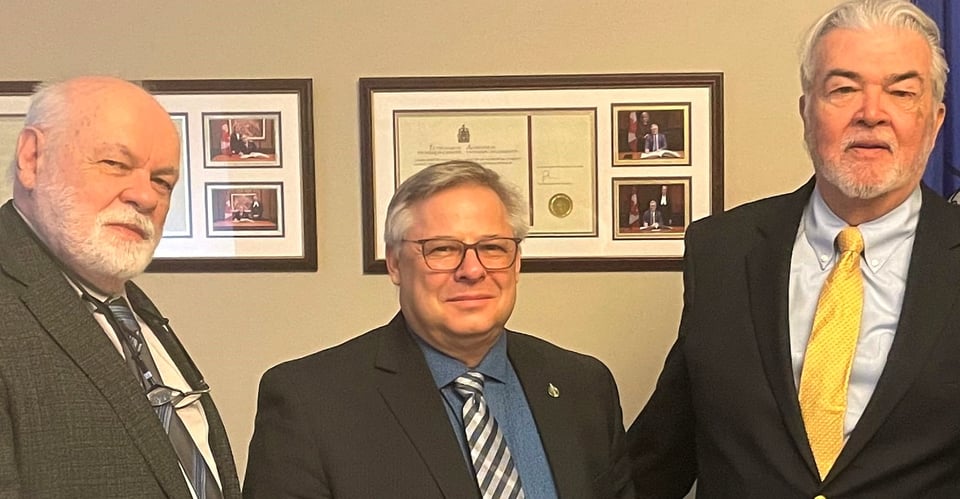 That’s Gerald Soroka in the middle with me and Walter, taken in Soroka’s Ottawa office in 2022.