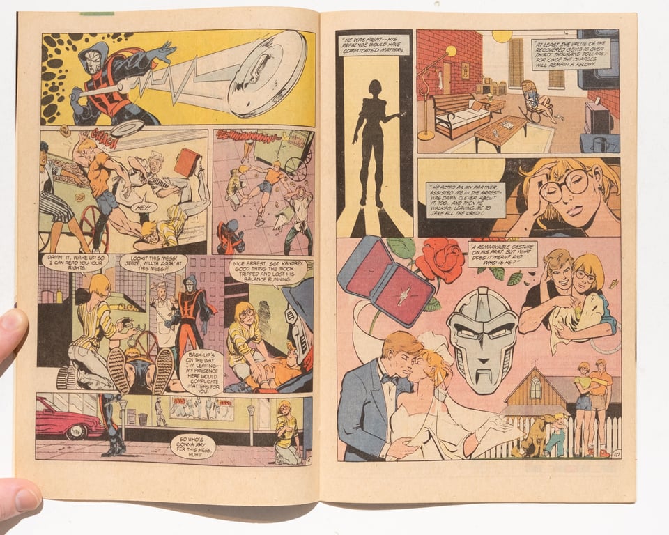spread from an earlier issue of Manhunter that Mary Mitchell drew